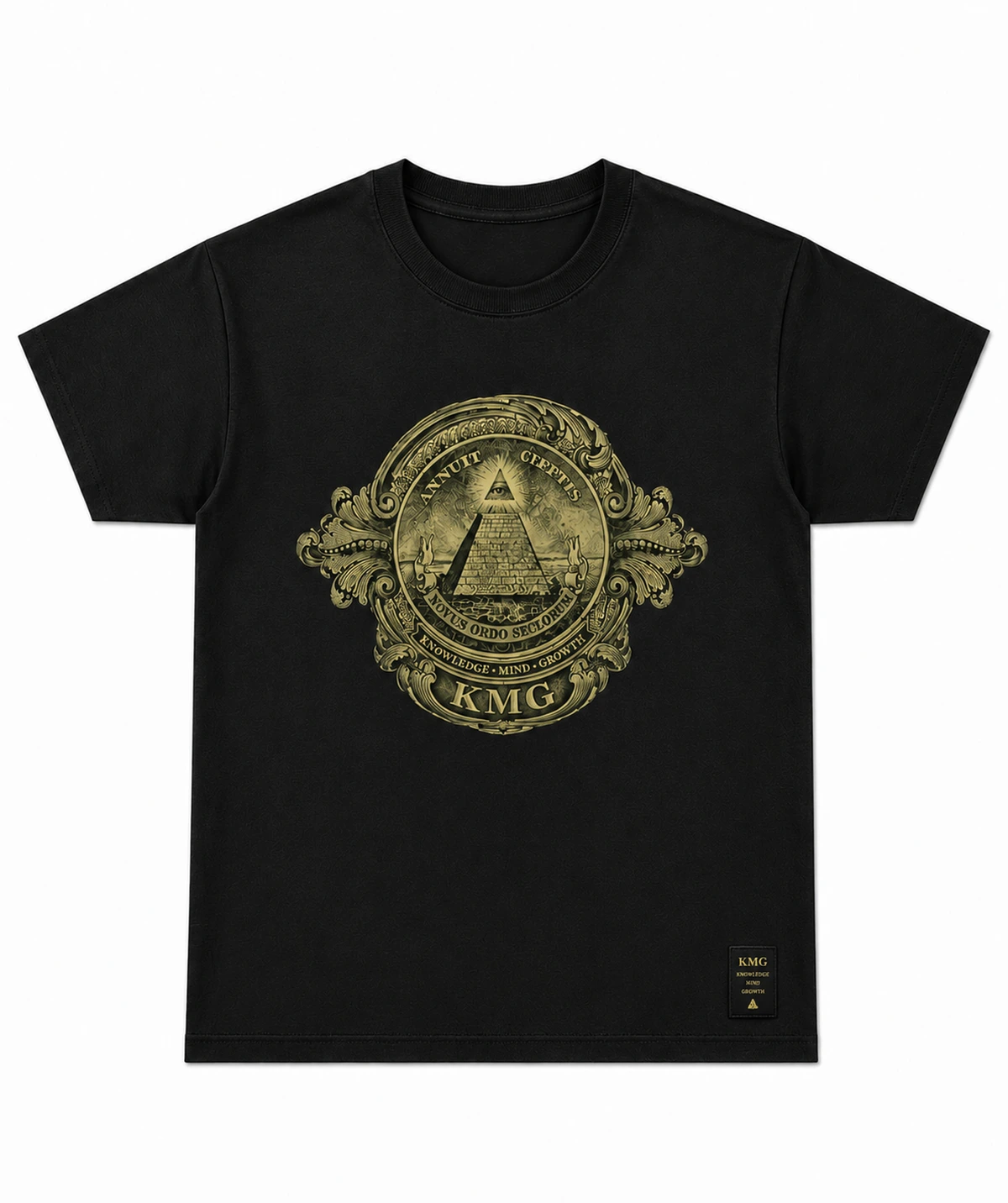 KMG Pyramid Tee — Obsidian