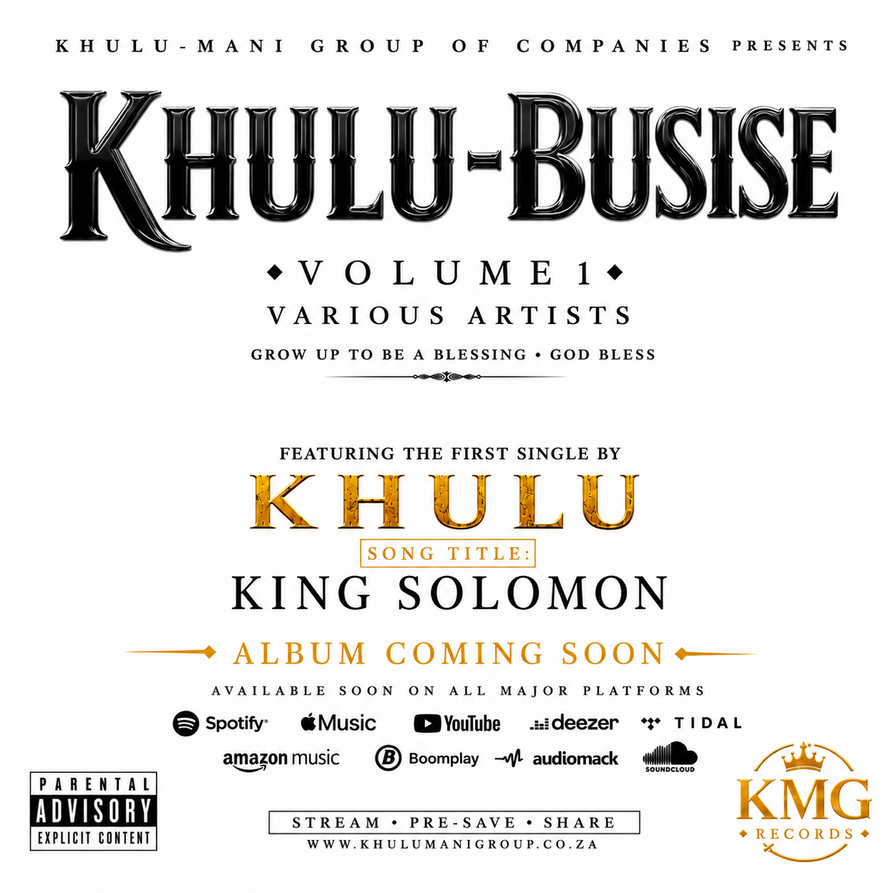 Khulu-Busise Volume 1 — Various Artists, produced by Khulu (KMG Records)